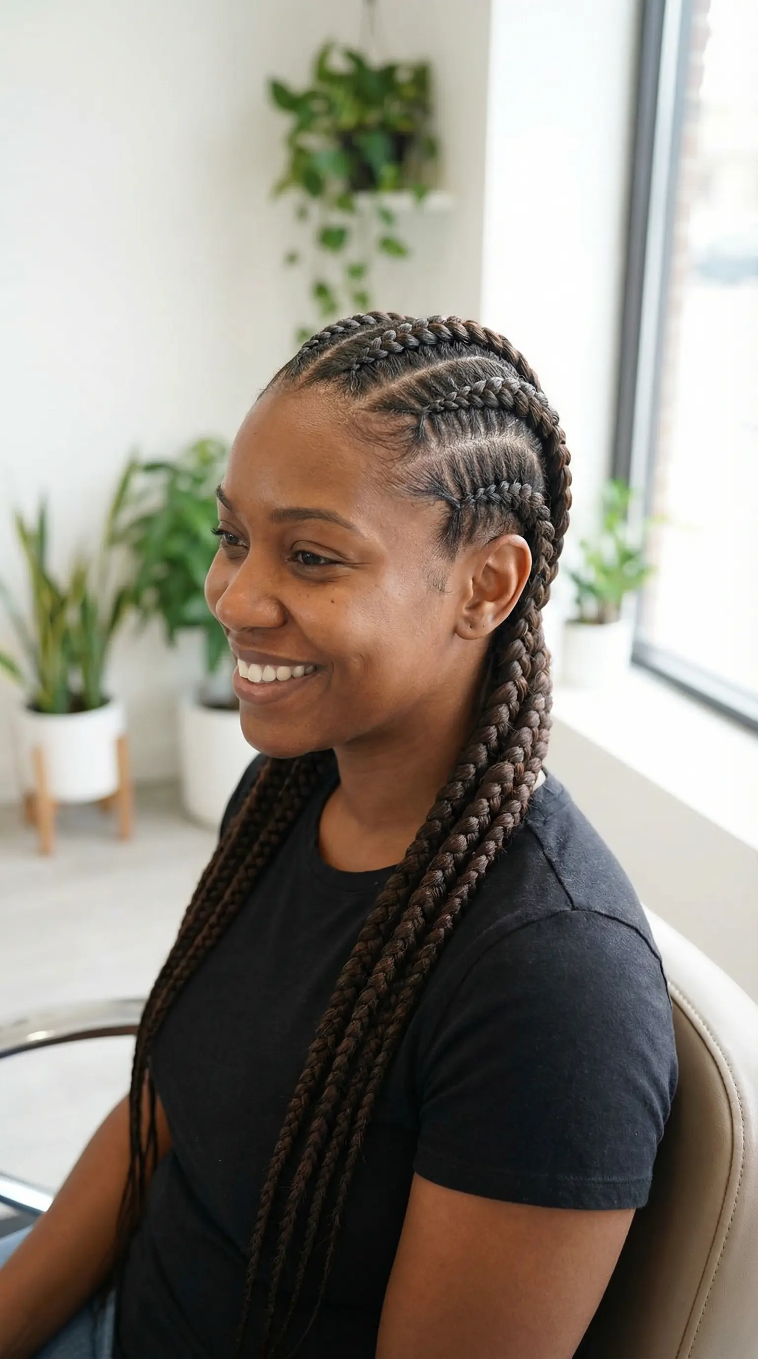 Chunky Cornrows - Thick Braids