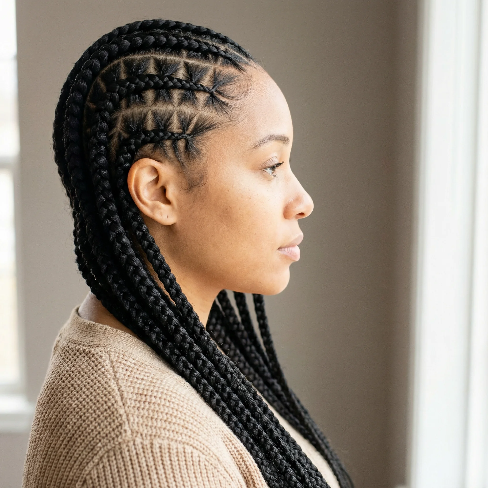 Traditional Straight Back Cornrows