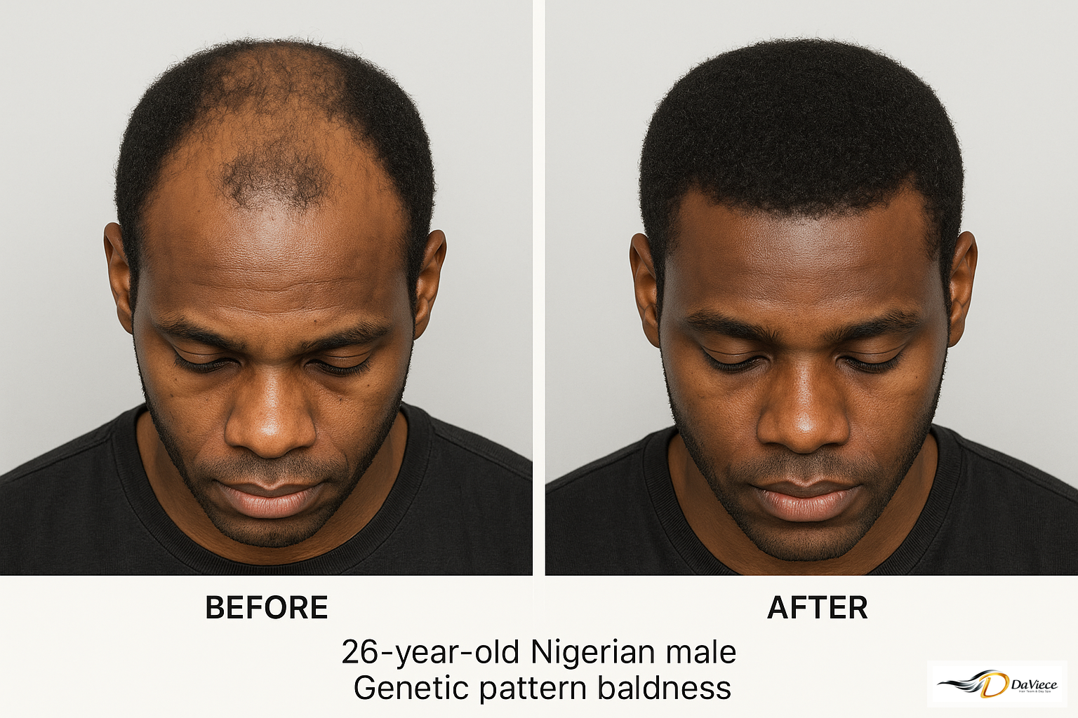 Hair transformation - Before and After